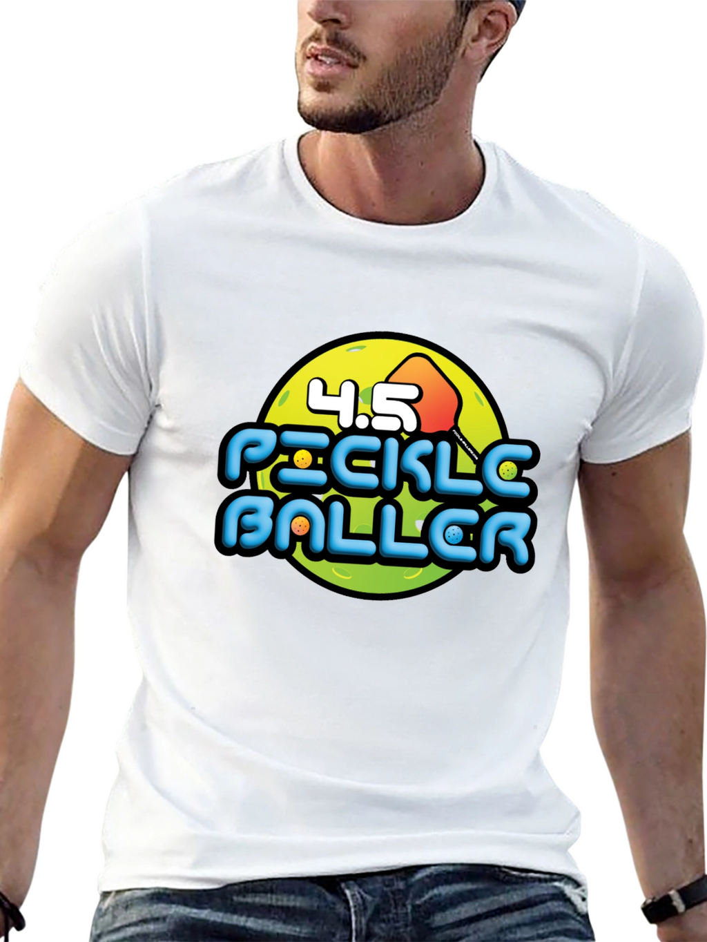Pickleballer Graphic Tee - Black T-Shirt