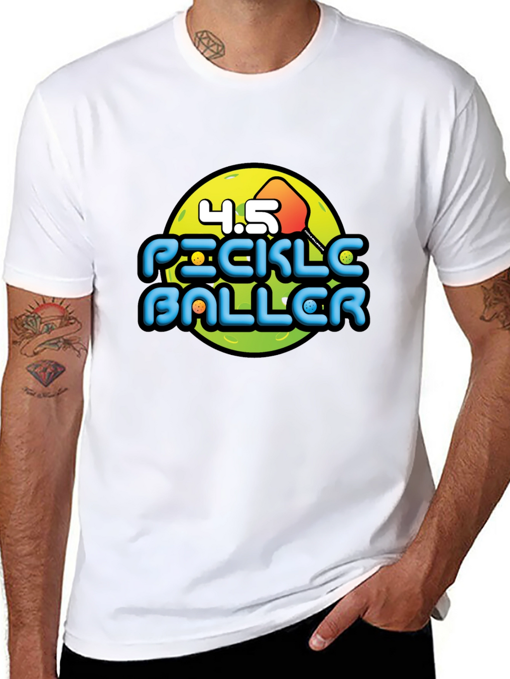 Pickleballer Graphic Tee - Black T-Shirt
