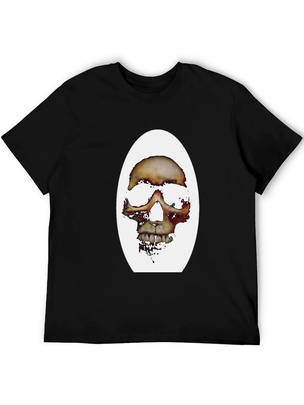 Edgy Skull Graphic Black T-Shirt