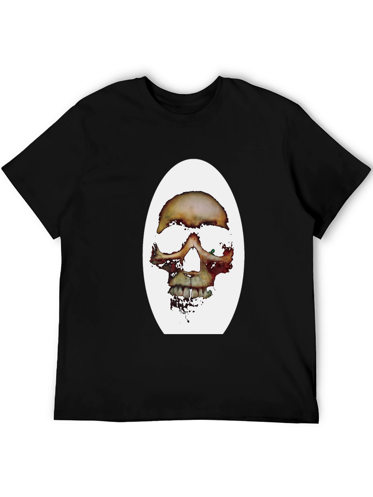 Edgy Skull Graphic Black T-Shirt