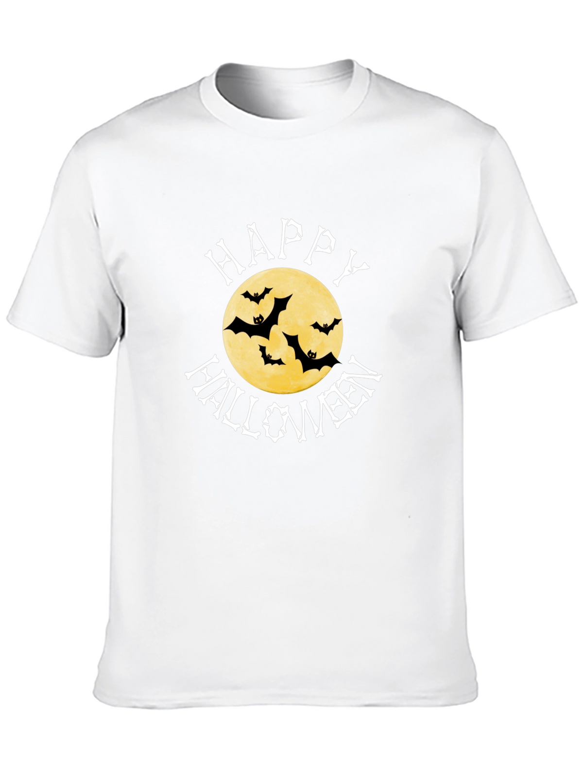 Happy Halloween Bats Moon Graphic T-Shirt