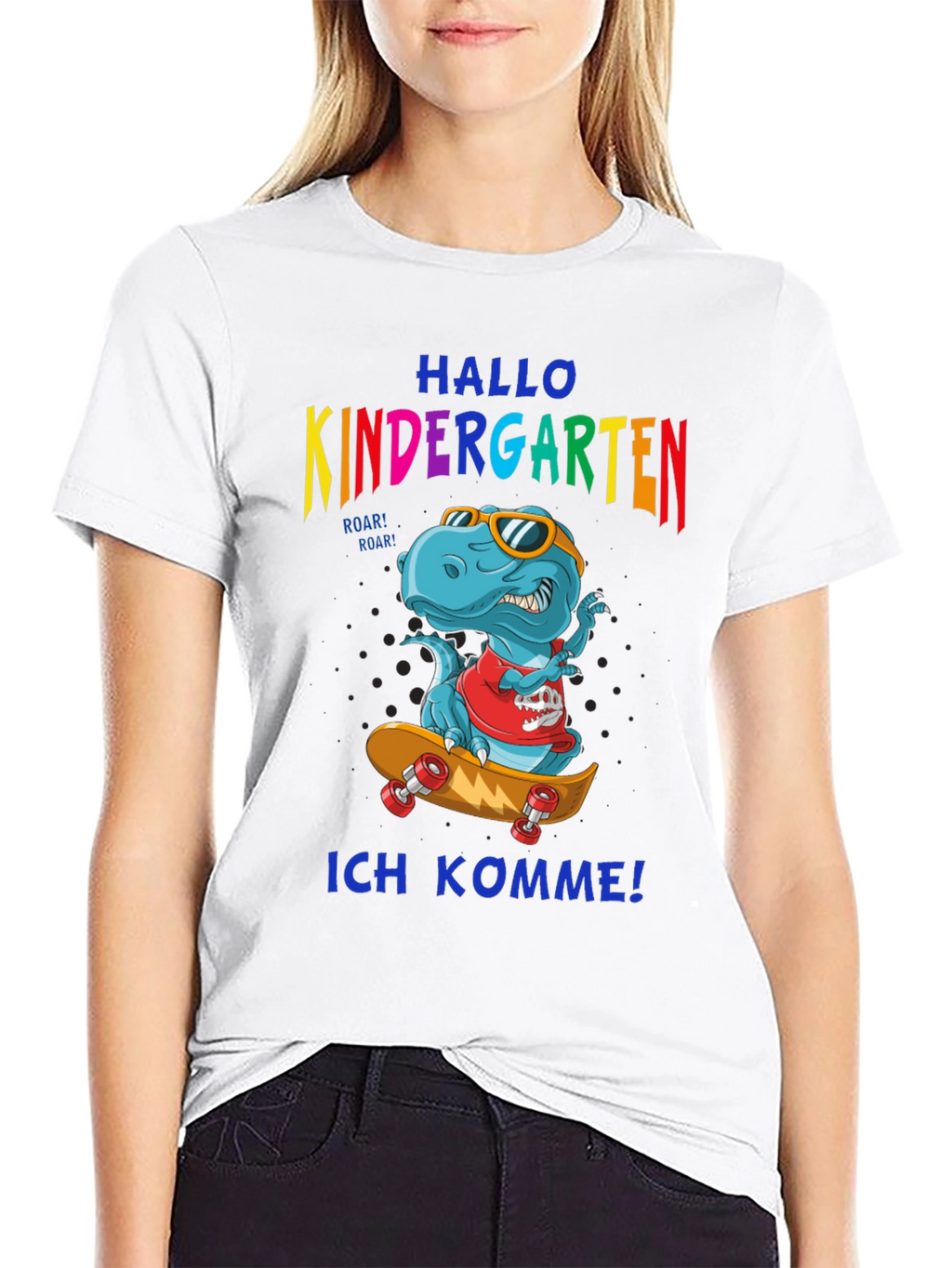 Kindergarten T-Rex Skateboard T-Shirt