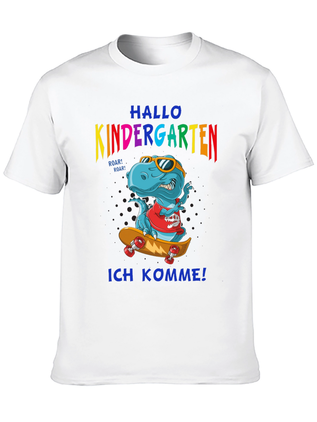 Kindergarten T-Rex Skateboard T-Shirt