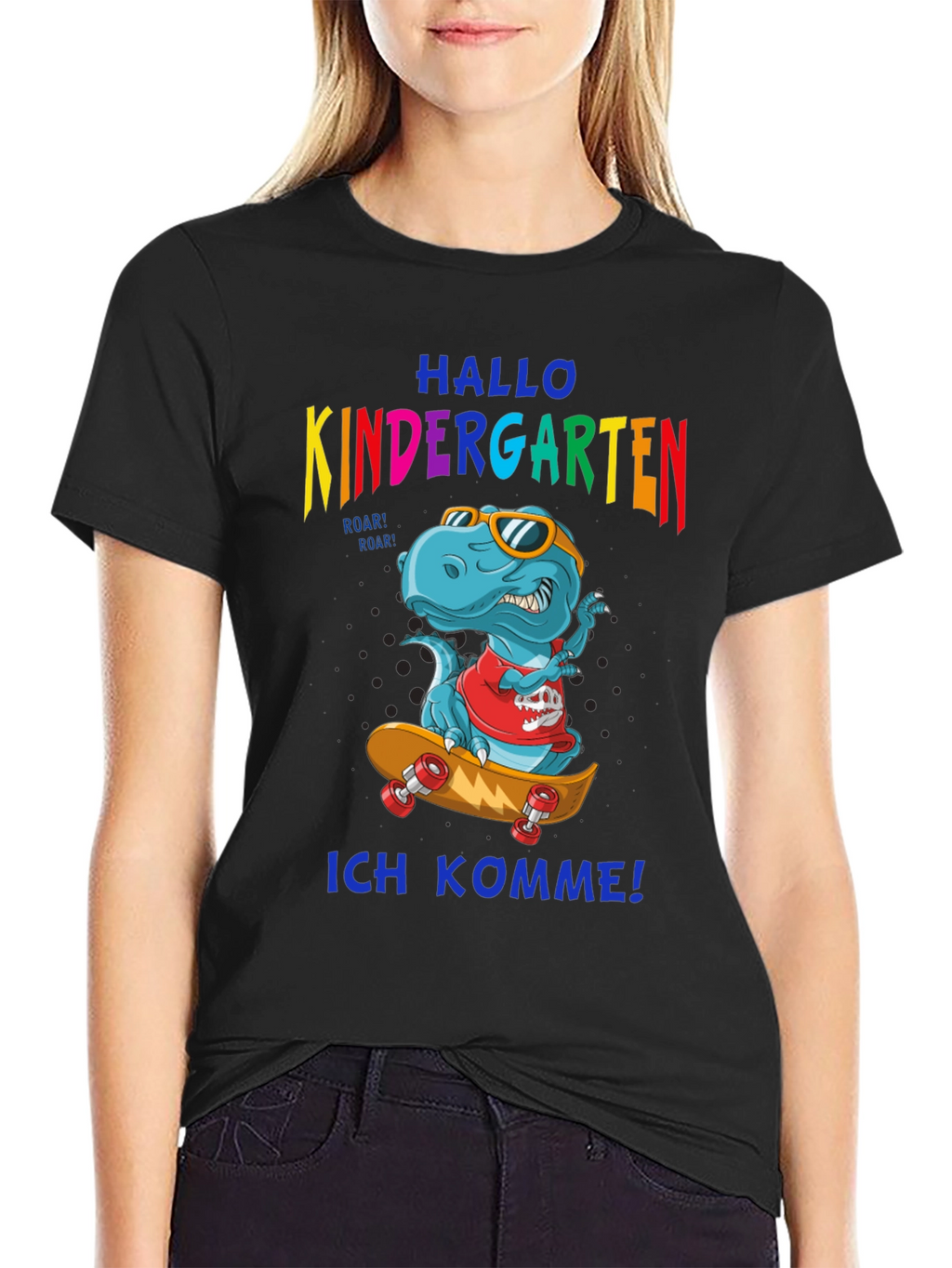 Kindergarten T-Rex Skateboard T-Shirt