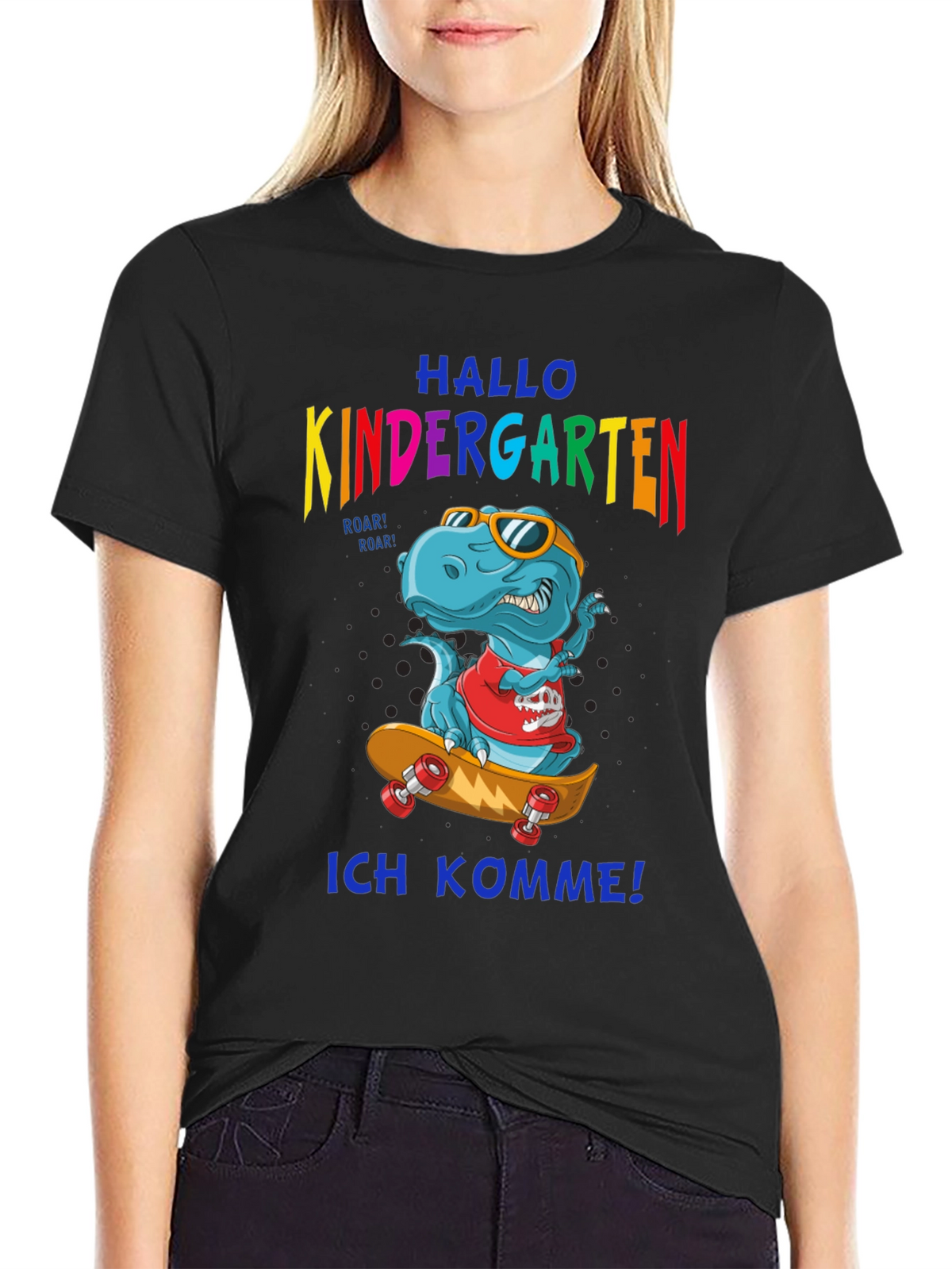 Kindergarten T-Rex Skateboard T-Shirt