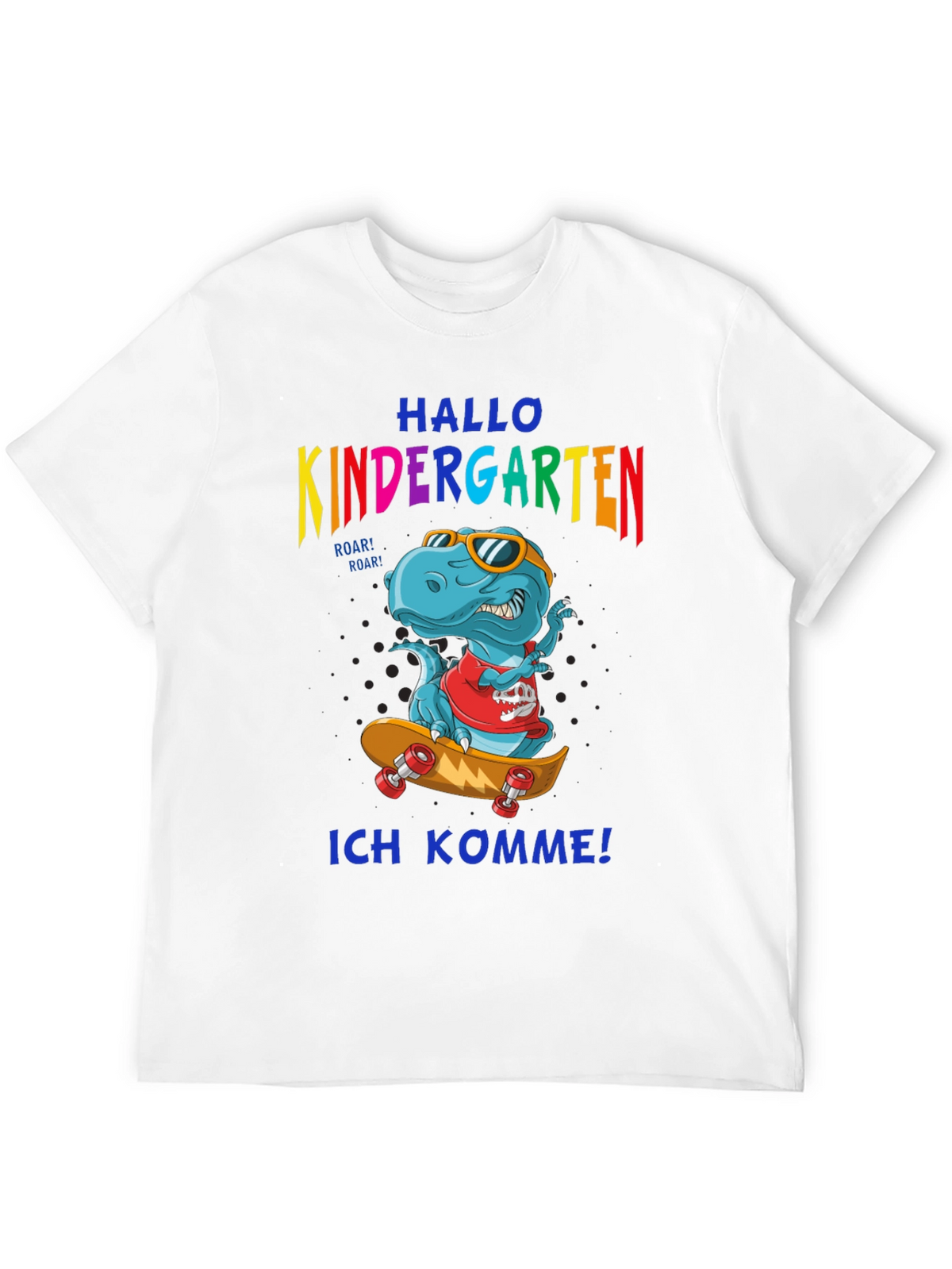 Kindergarten T-Rex Skateboard T-Shirt