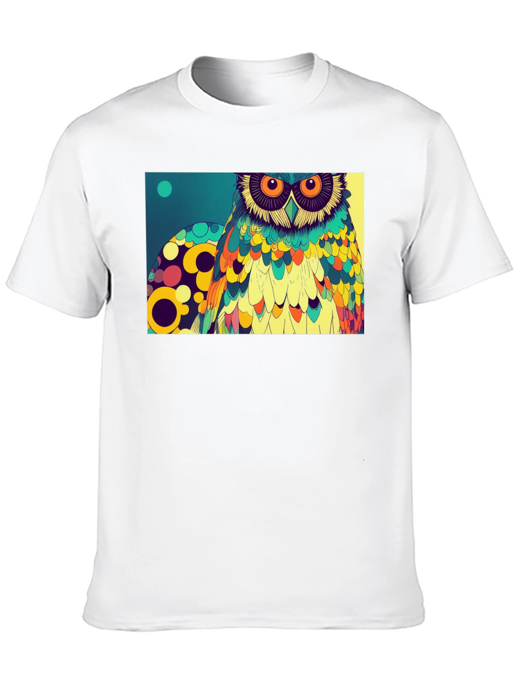 Owl Art Graphic Print T-Shirt