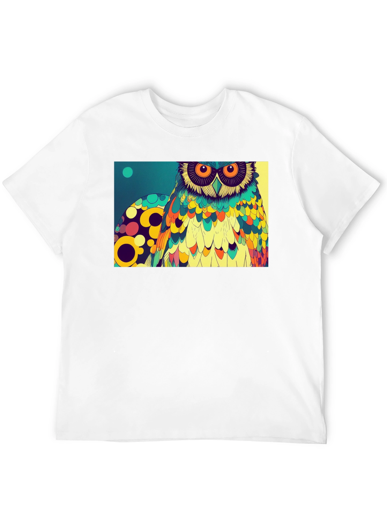Owl Art Graphic Print T-Shirt