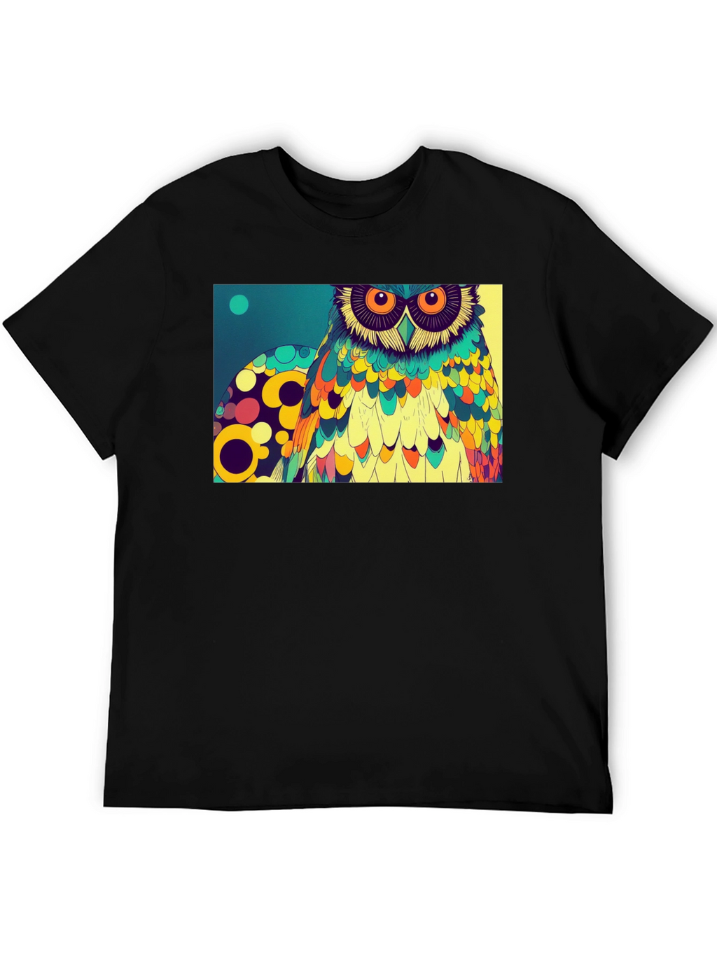 Owl Art Graphic Print T-Shirt