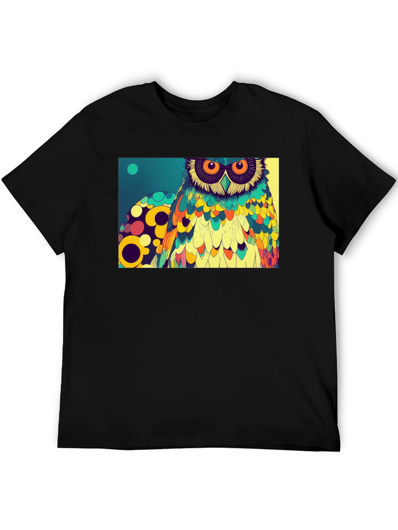 Owl Art Graphic Print T-Shirt