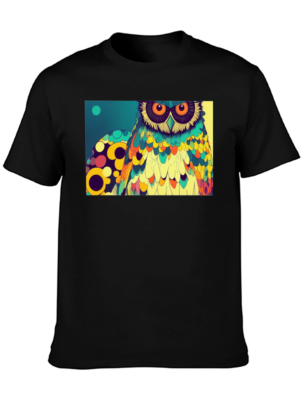 Owl Art Graphic Print T-Shirt