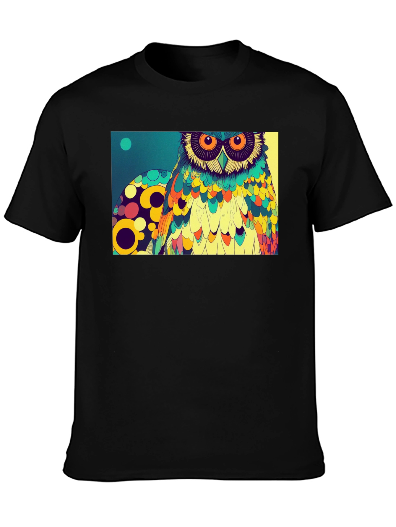 Owl Art Graphic Print T-Shirt