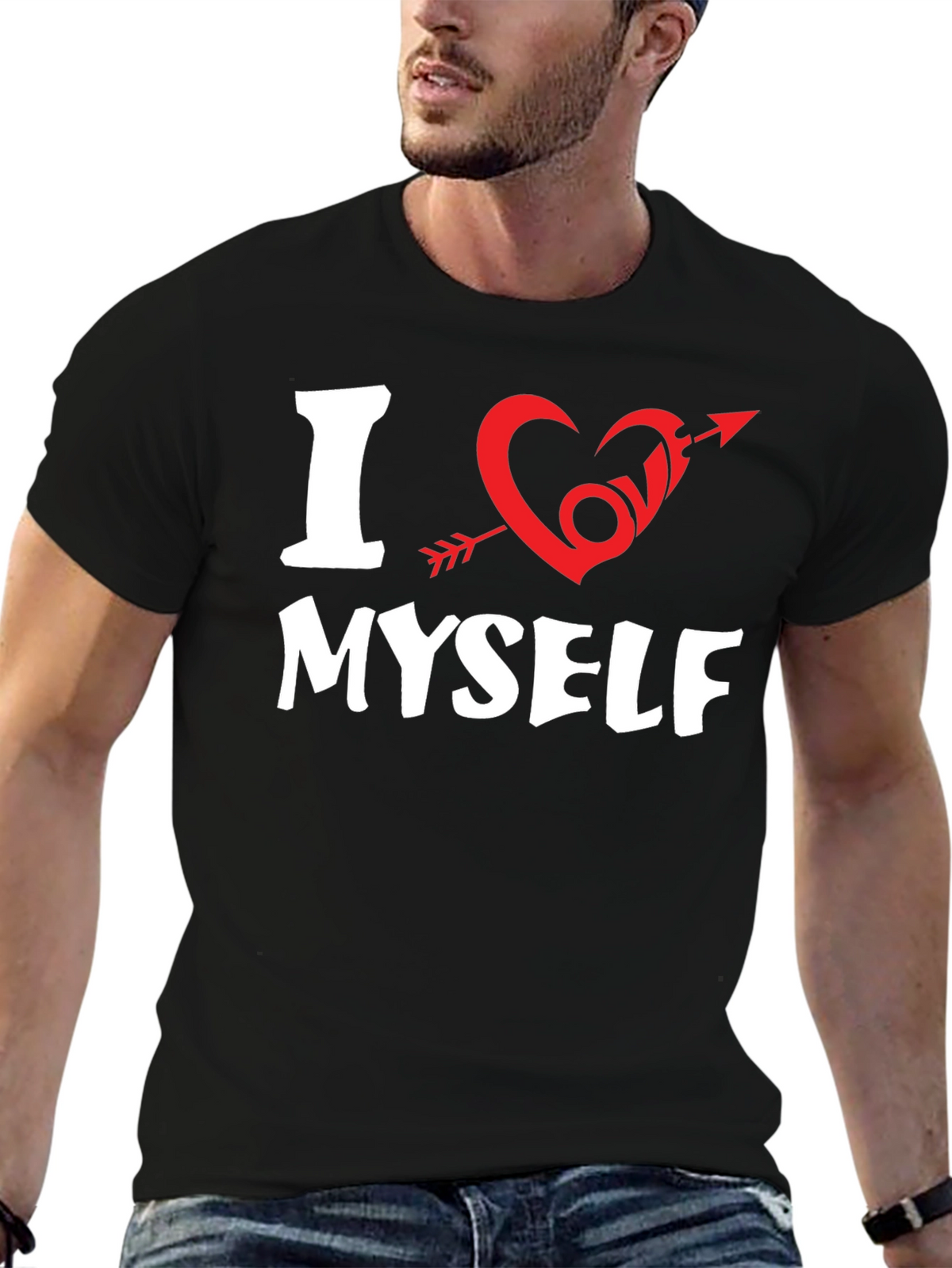 I Heart Myself Graphic Tee - Black