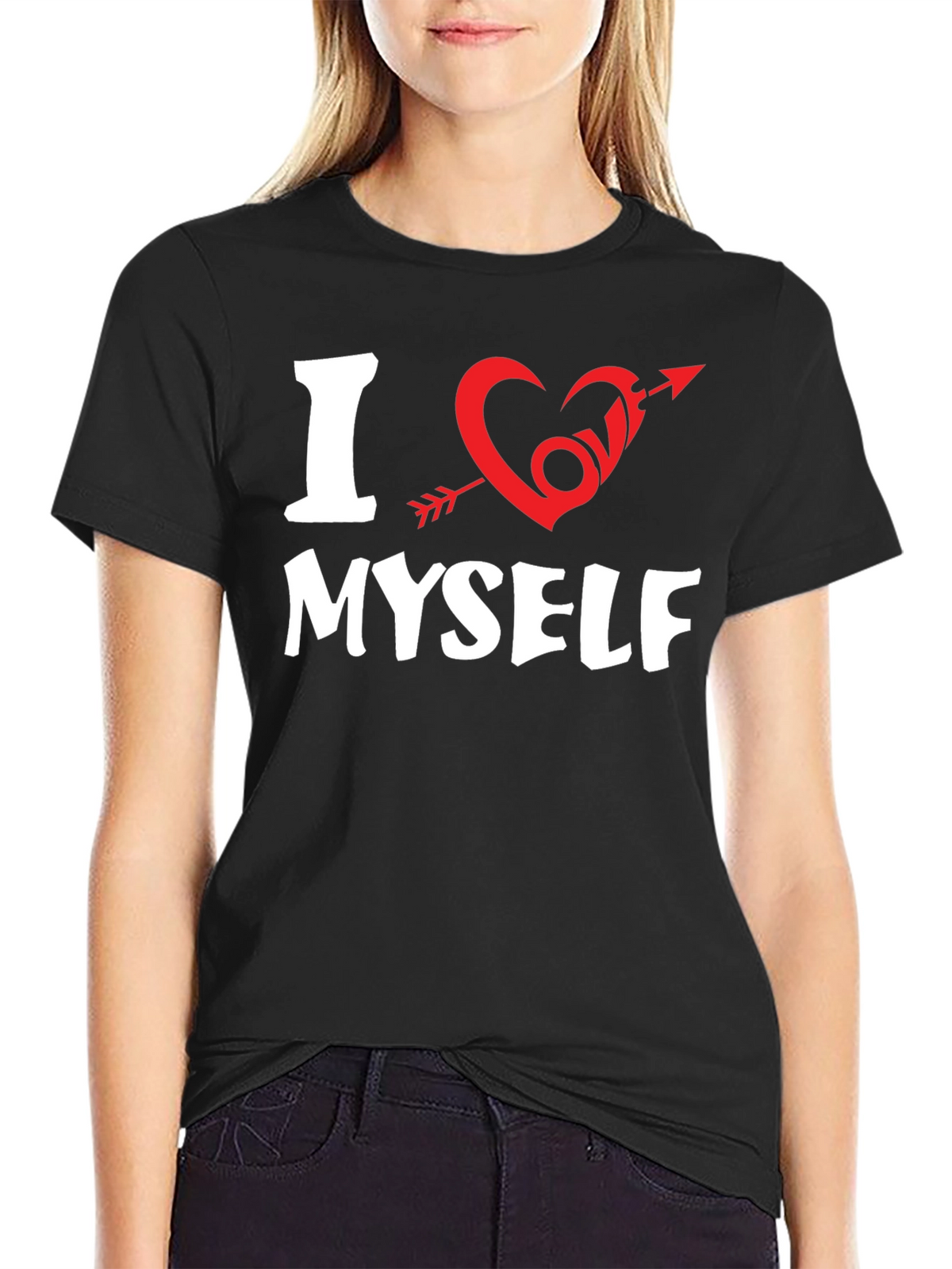 I Heart Myself Graphic Tee - Black