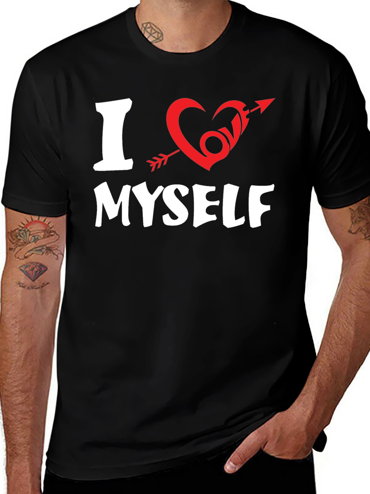 I Heart Myself Graphic Tee - Black