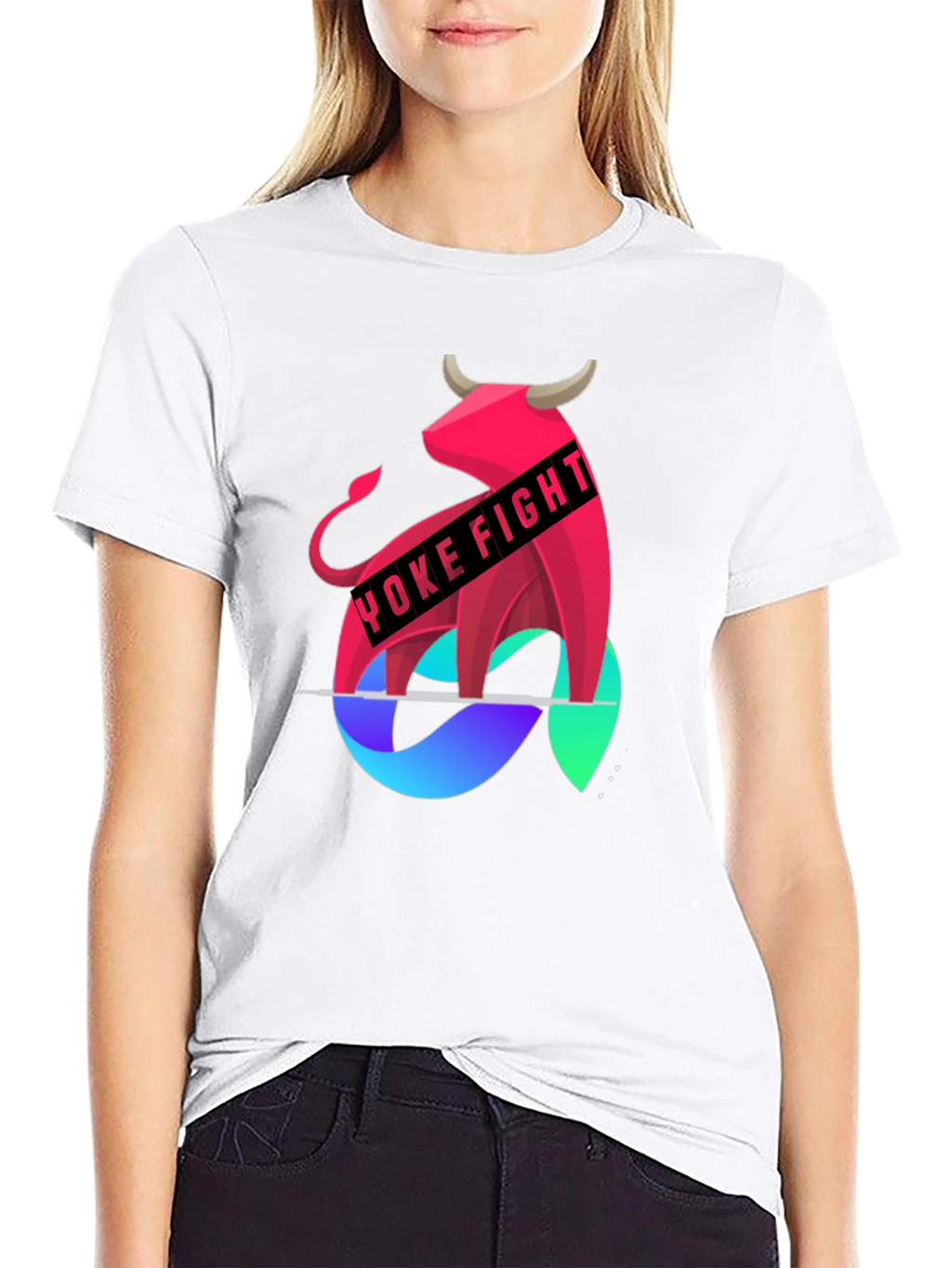 Yoke Fight Bull Graphic Tee - Stylish Mens T-Shirt