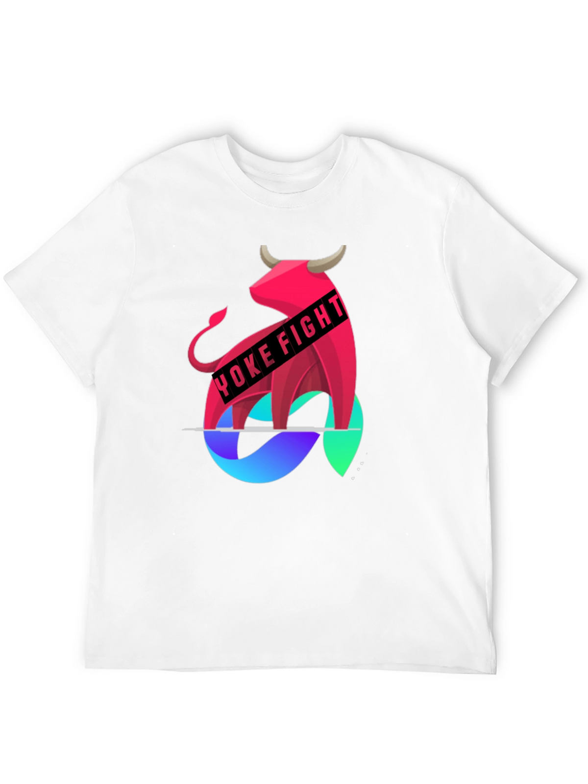 Yoke Fight Bull Graphic Tee - Stylish Mens T-Shirt
