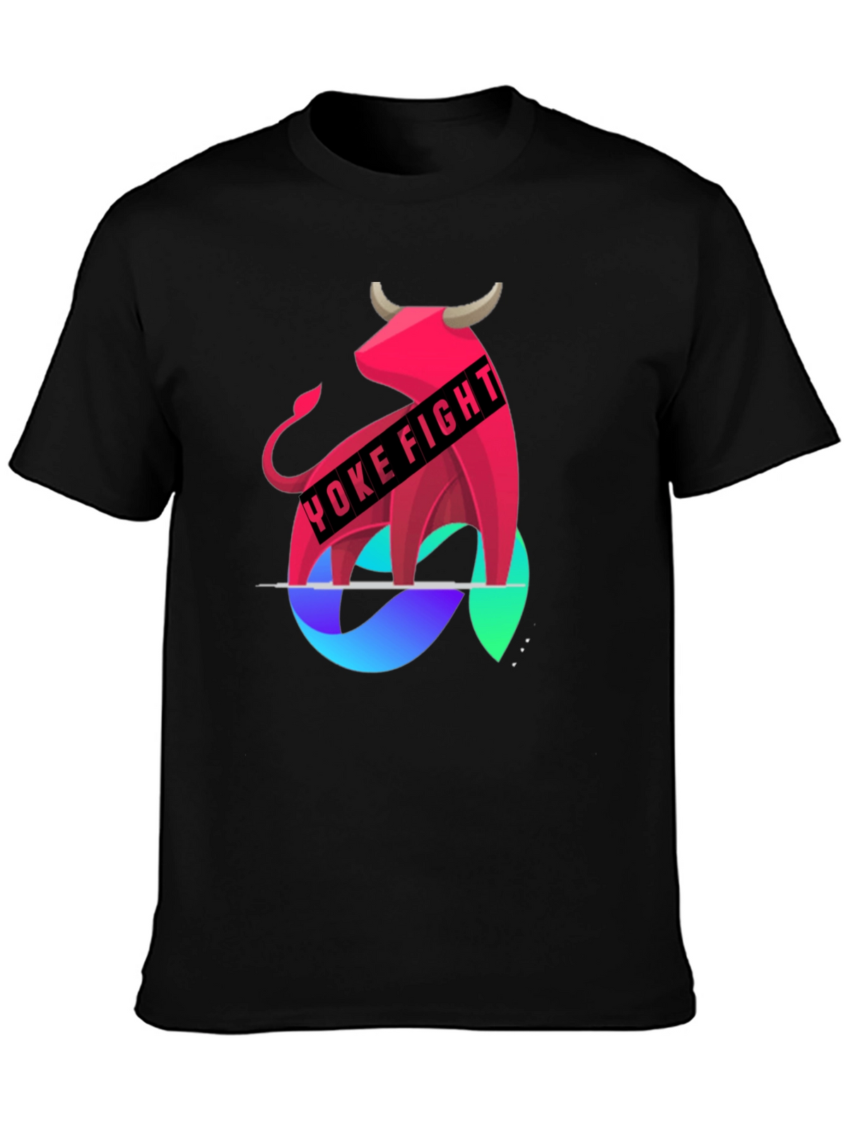 Yoke Fight Bull Graphic Tee - Stylish Mens T-Shirt