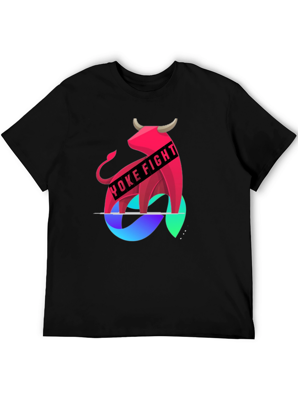 Yoke Fight Bull Graphic Tee - Stylish Mens T-Shirt