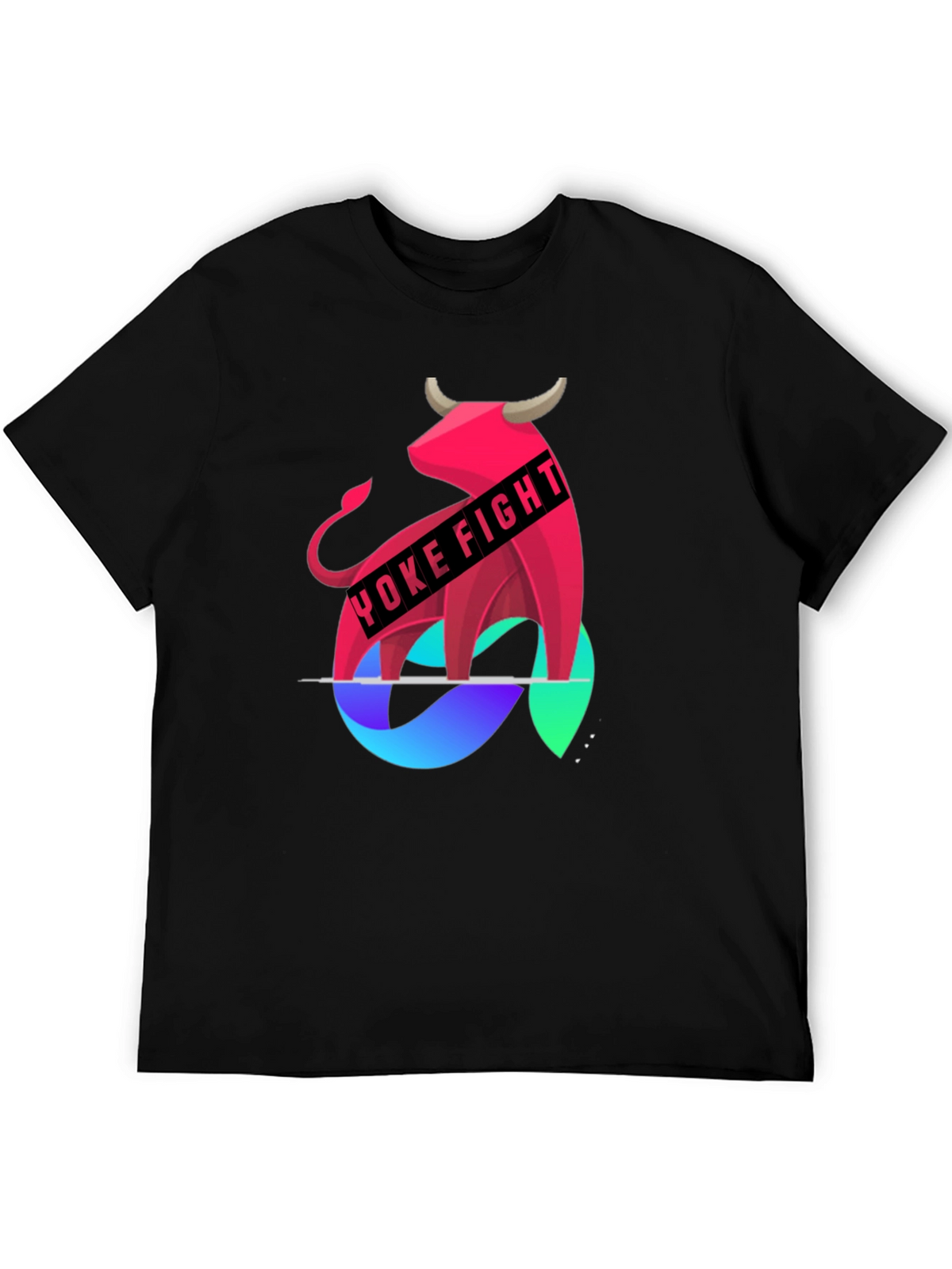Yoke Fight Bull Graphic Tee - Stylish Mens T-Shirt