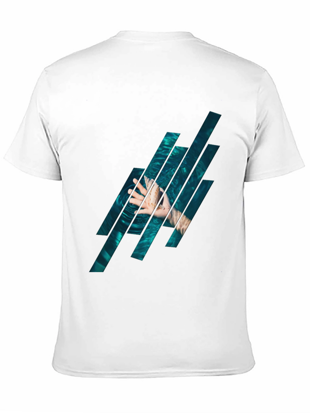 Abstract Water Graphic Black T-Shirt