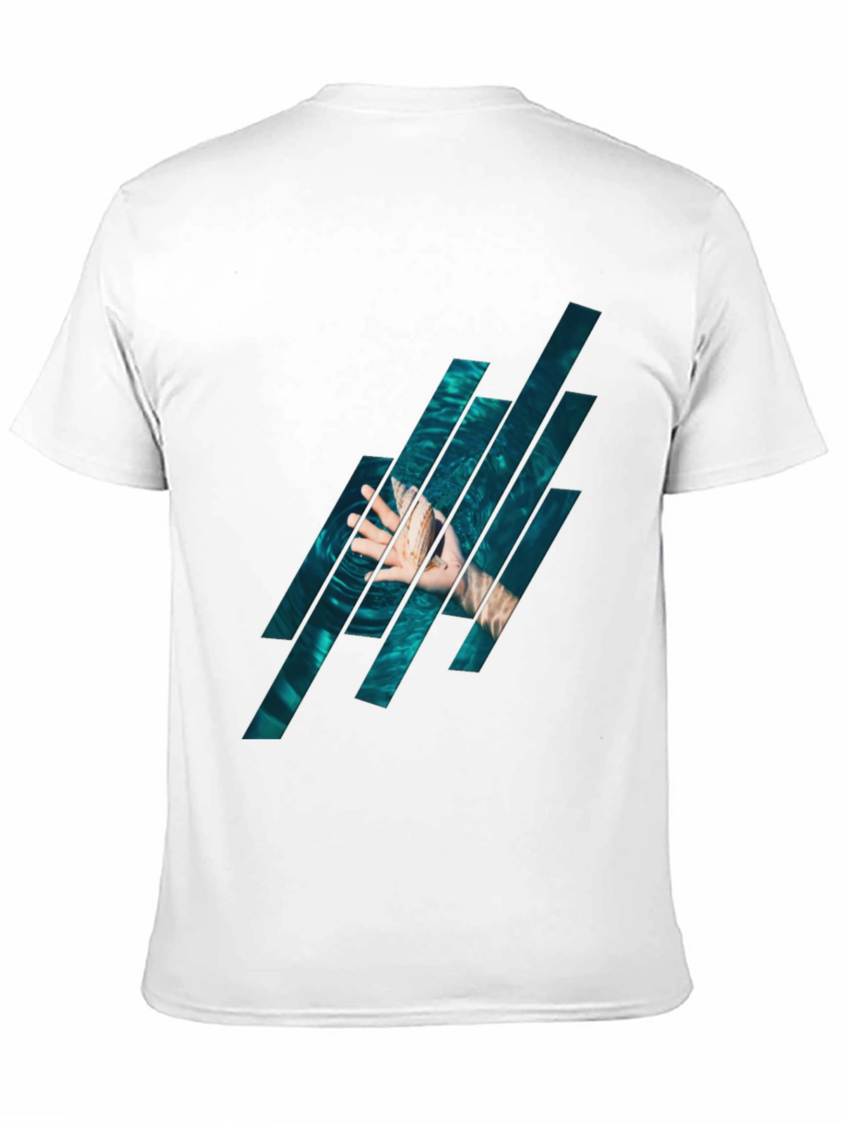 Abstract Water Graphic Black T-Shirt