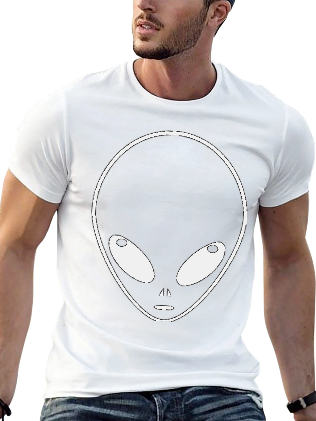 Alien Graphic Tee - Black Cotton Blend