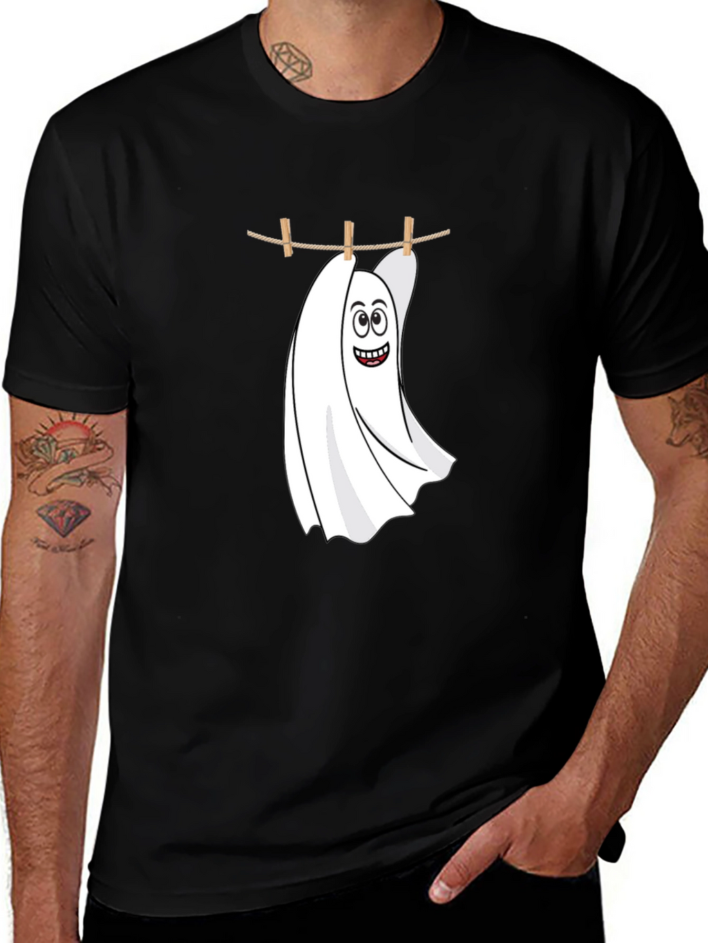 Funny Ghost Laundry T-Shirt - Spooky & Stylish
