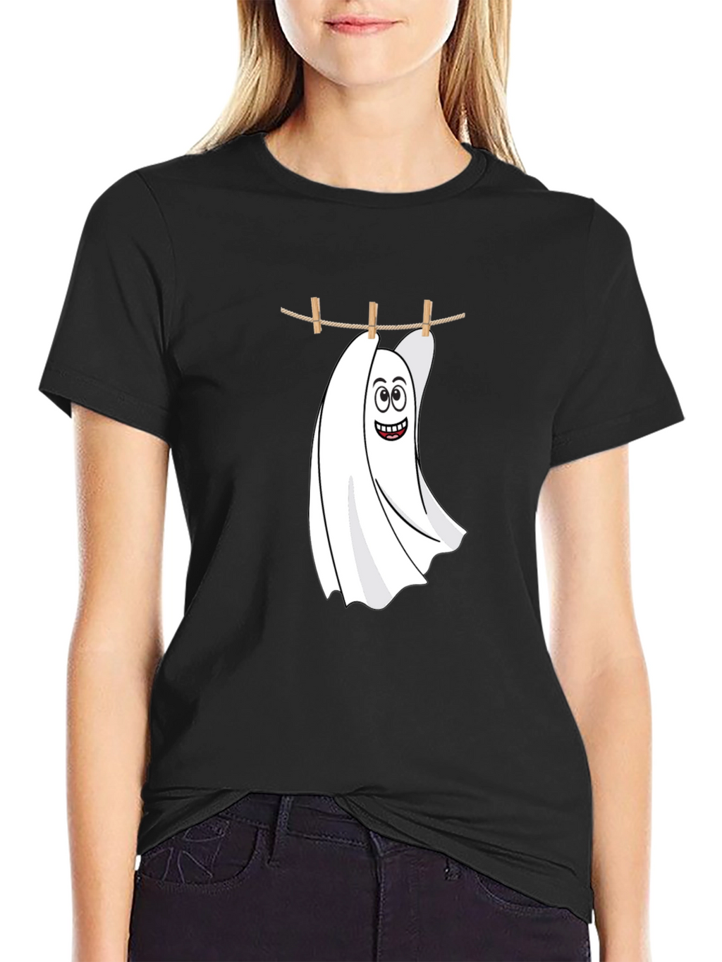 Funny Ghost Laundry T-Shirt - Spooky & Stylish