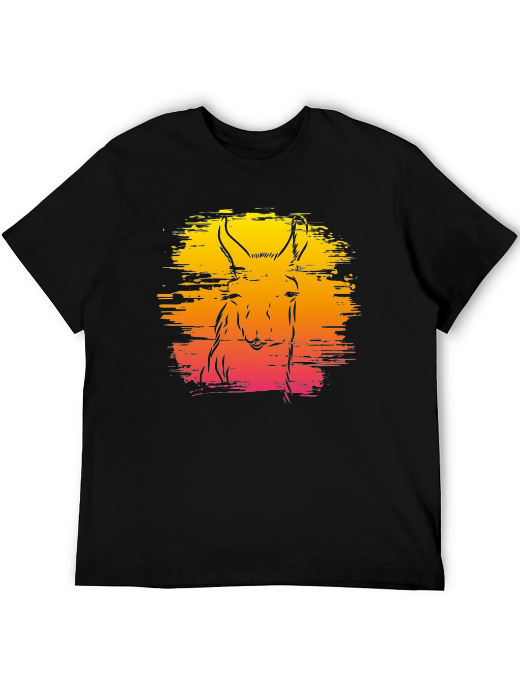 Llama Sunset Graphic Tee - Unique Animal Design