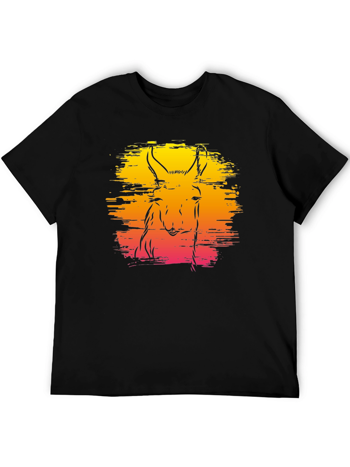 Llama Sunset Graphic Tee - Unique Animal Design