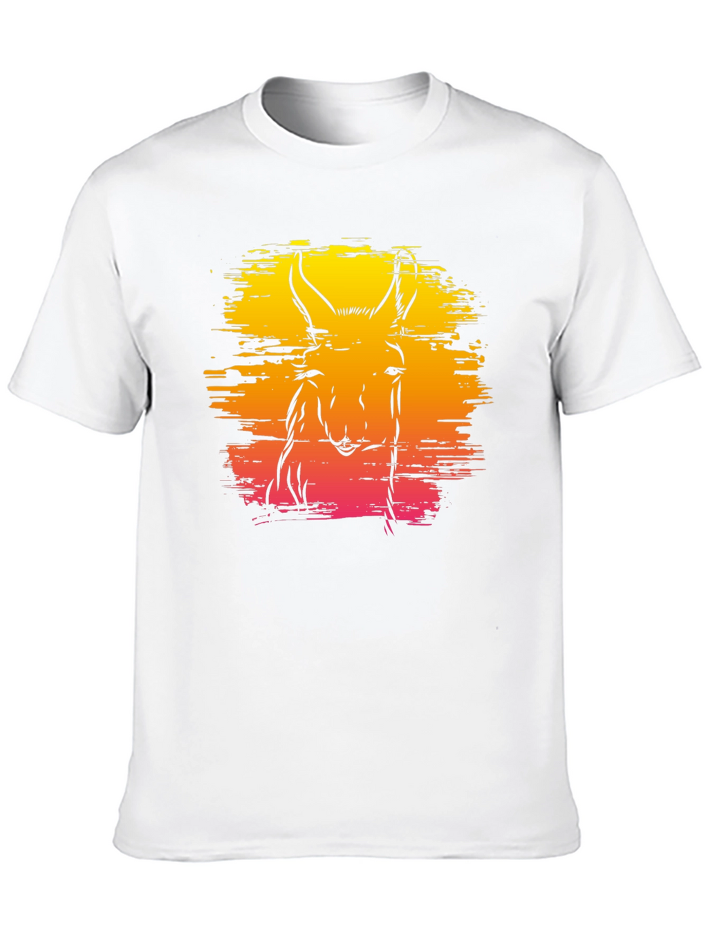 Llama Sunset Graphic Tee - Unique Animal Design