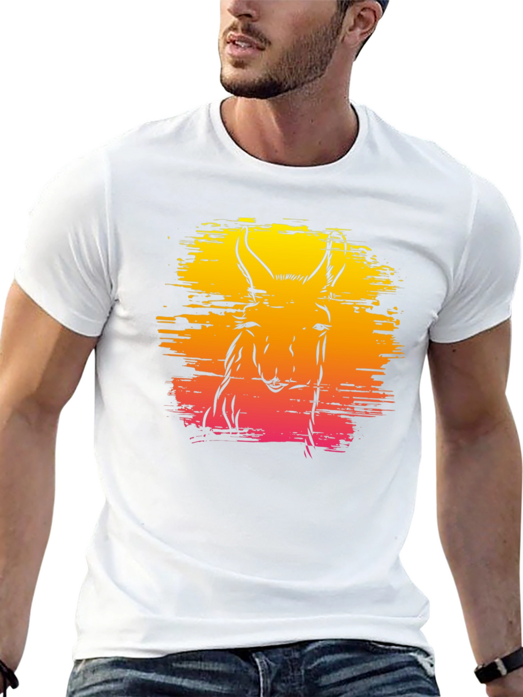 Llama Sunset Graphic Tee - Unique Animal Design