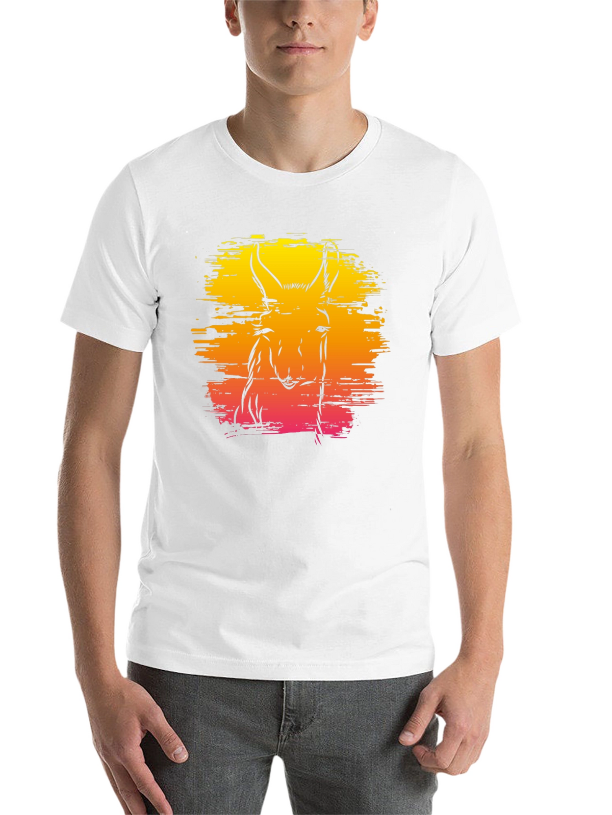 Llama Sunset Graphic Tee - Unique Animal Design