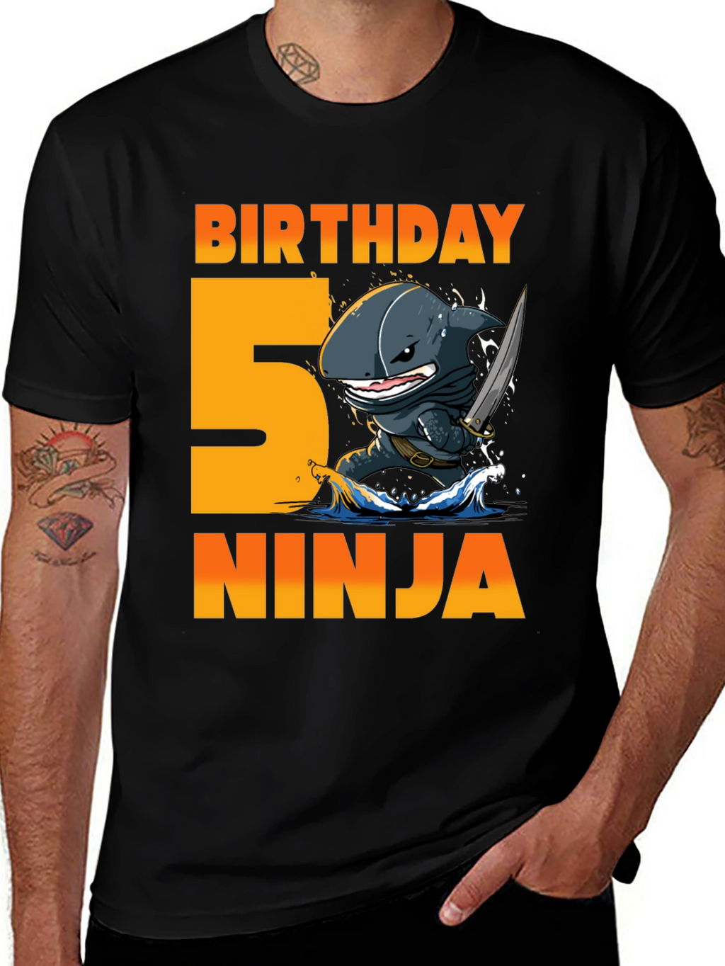 Birthday 5 Ninja T-Shirt