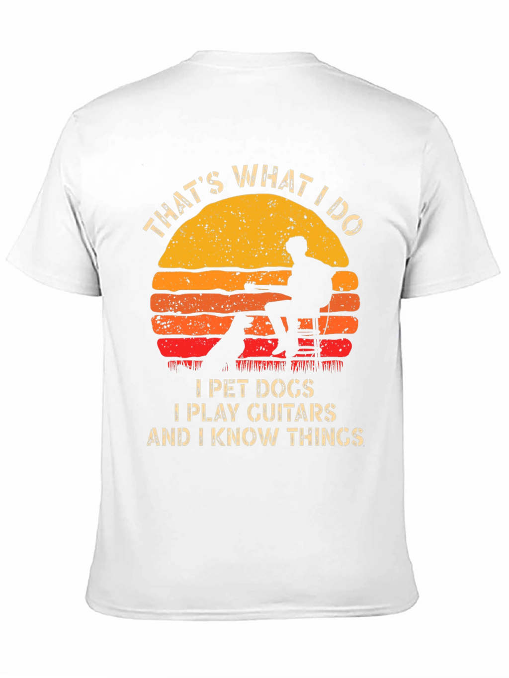 Pet Dog Guitar & Knowledge Graphic Tee