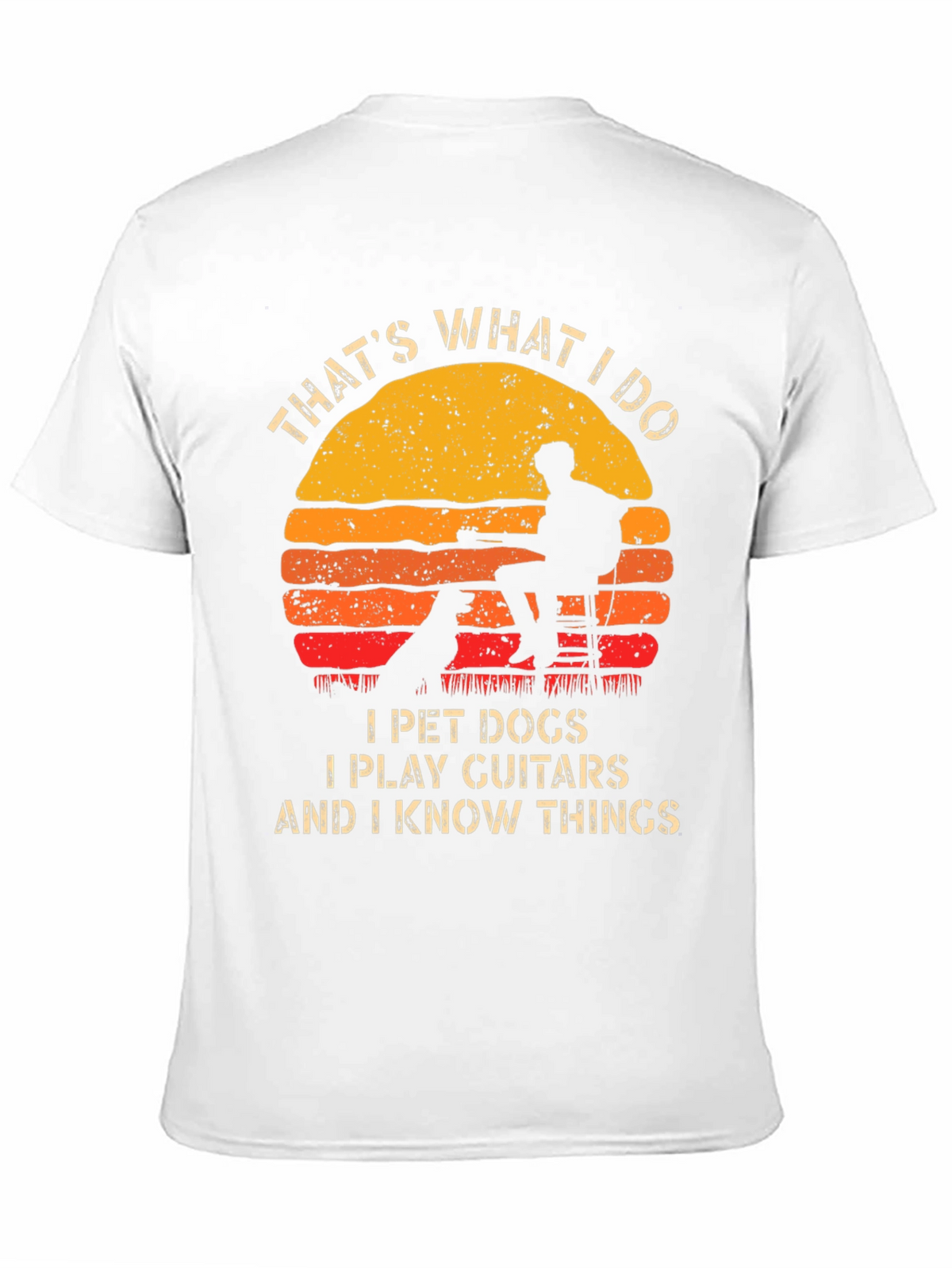 Pet Dog Guitar & Knowledge Graphic Tee