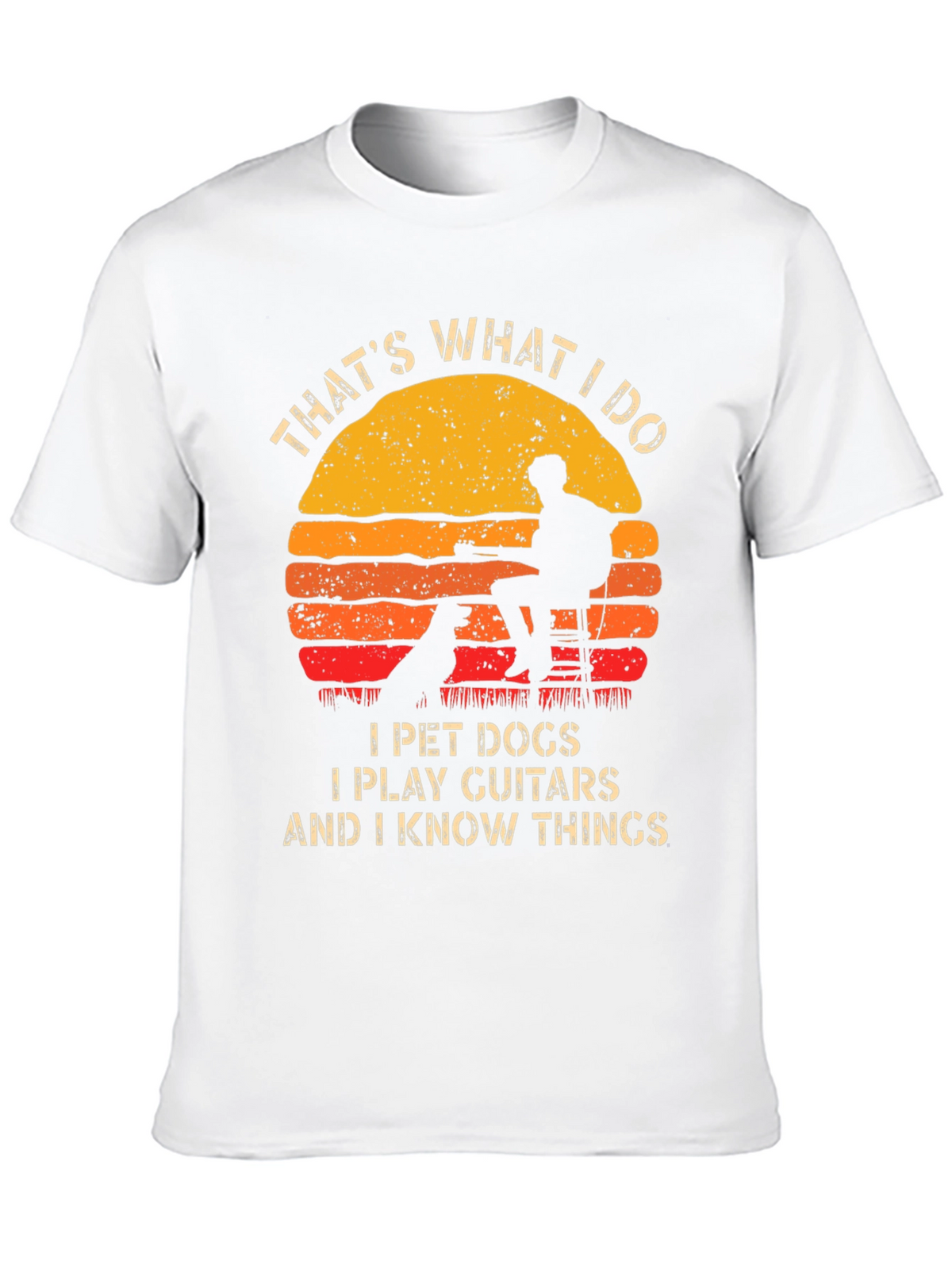 Pet Dog Guitar & Knowledge Graphic Tee
