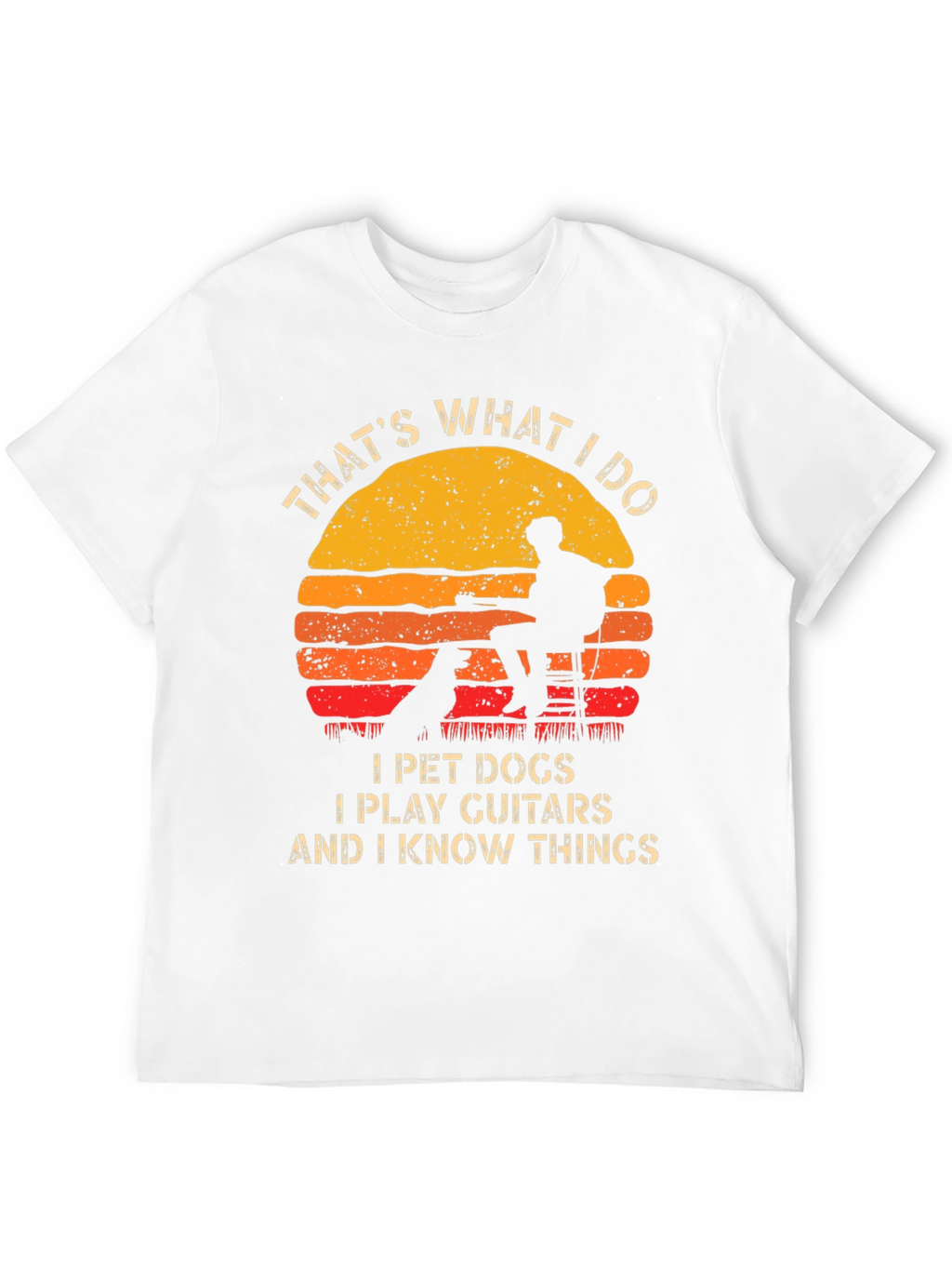 Pet Dog Guitar & Knowledge Graphic Tee