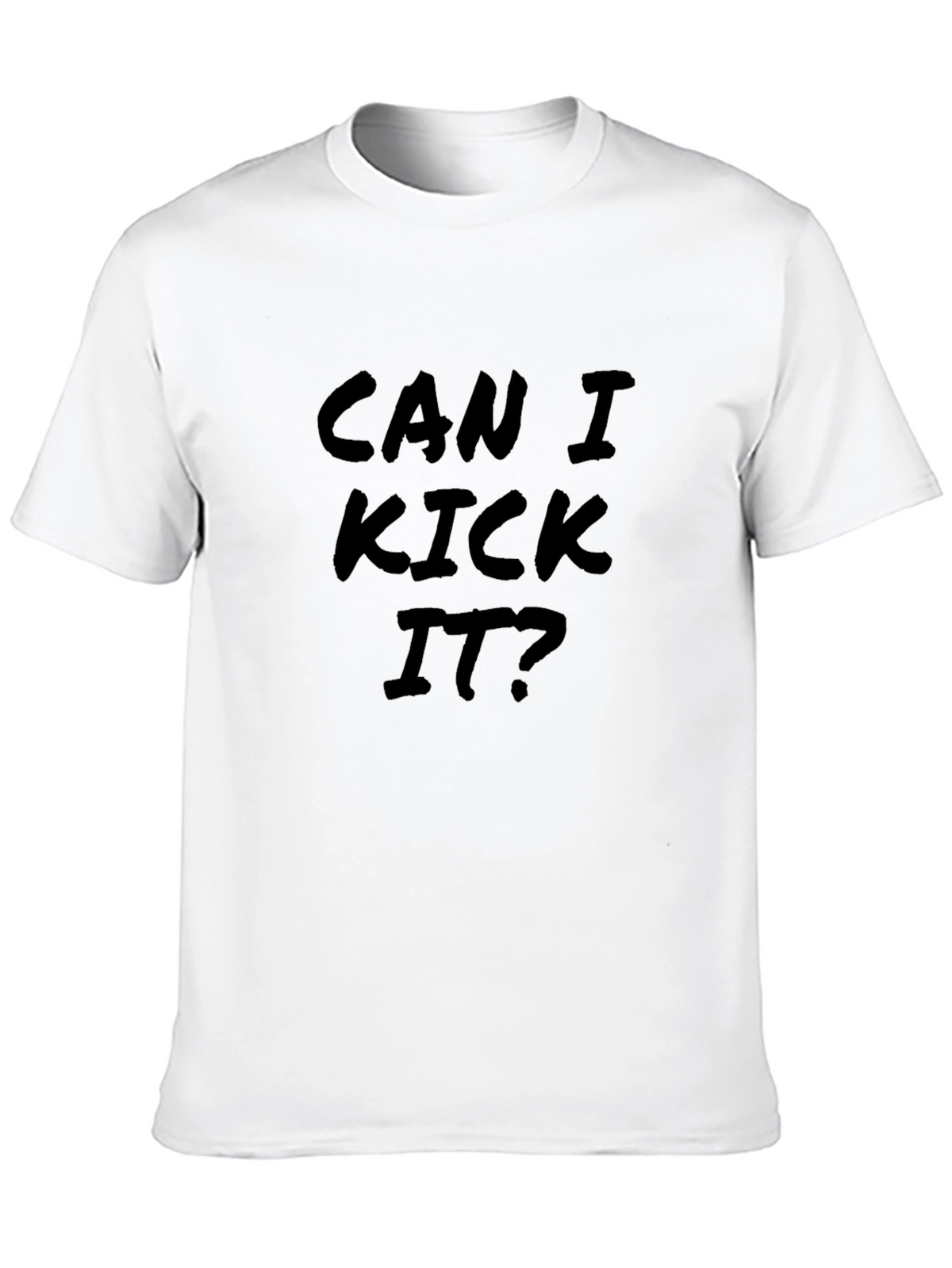 Can I Kick It? Graphic Black T-Shirt