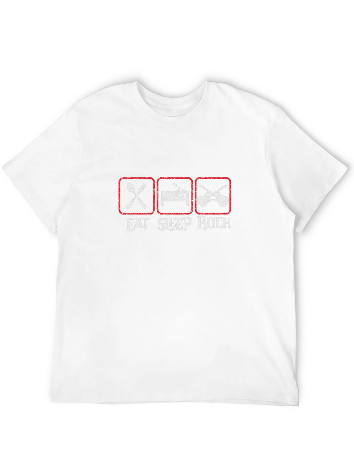 Eat Sleep Rock Graphic Tee - Black Cotton T-Shirt