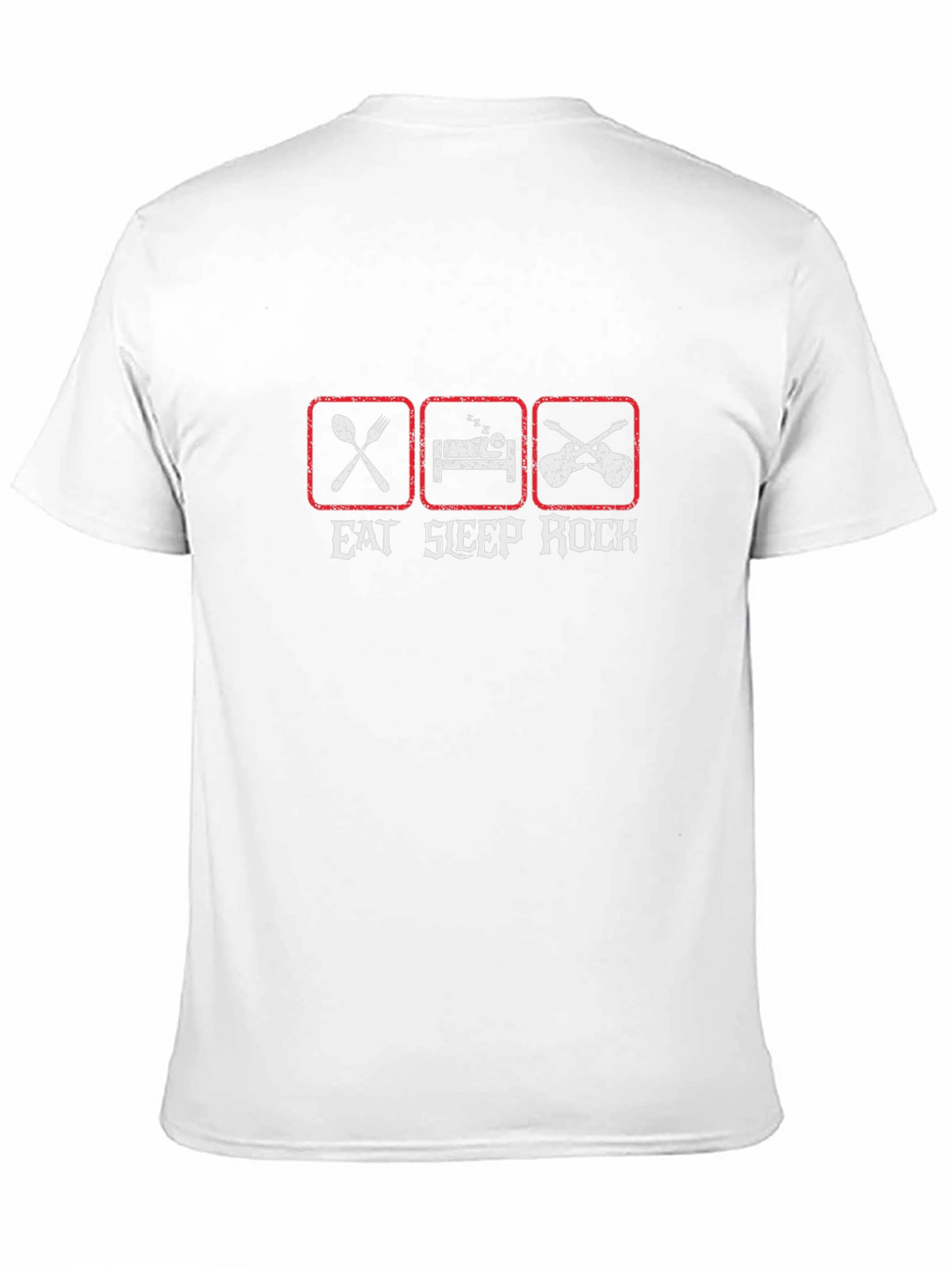 Eat Sleep Rock Graphic Tee - Black Cotton T-Shirt