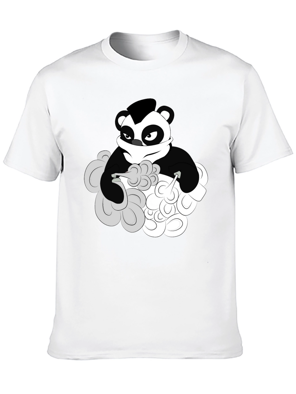 Cool Panda Graphic T-Shirt - Black Cotton Tee