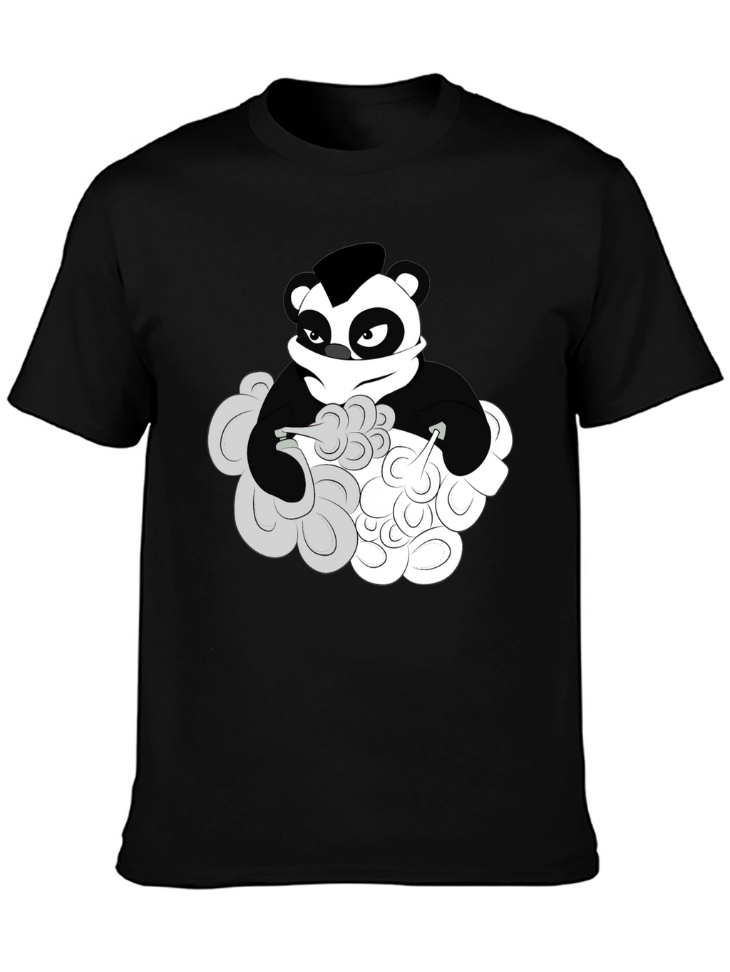 Cool Panda Graphic T-Shirt - Black Cotton Tee
