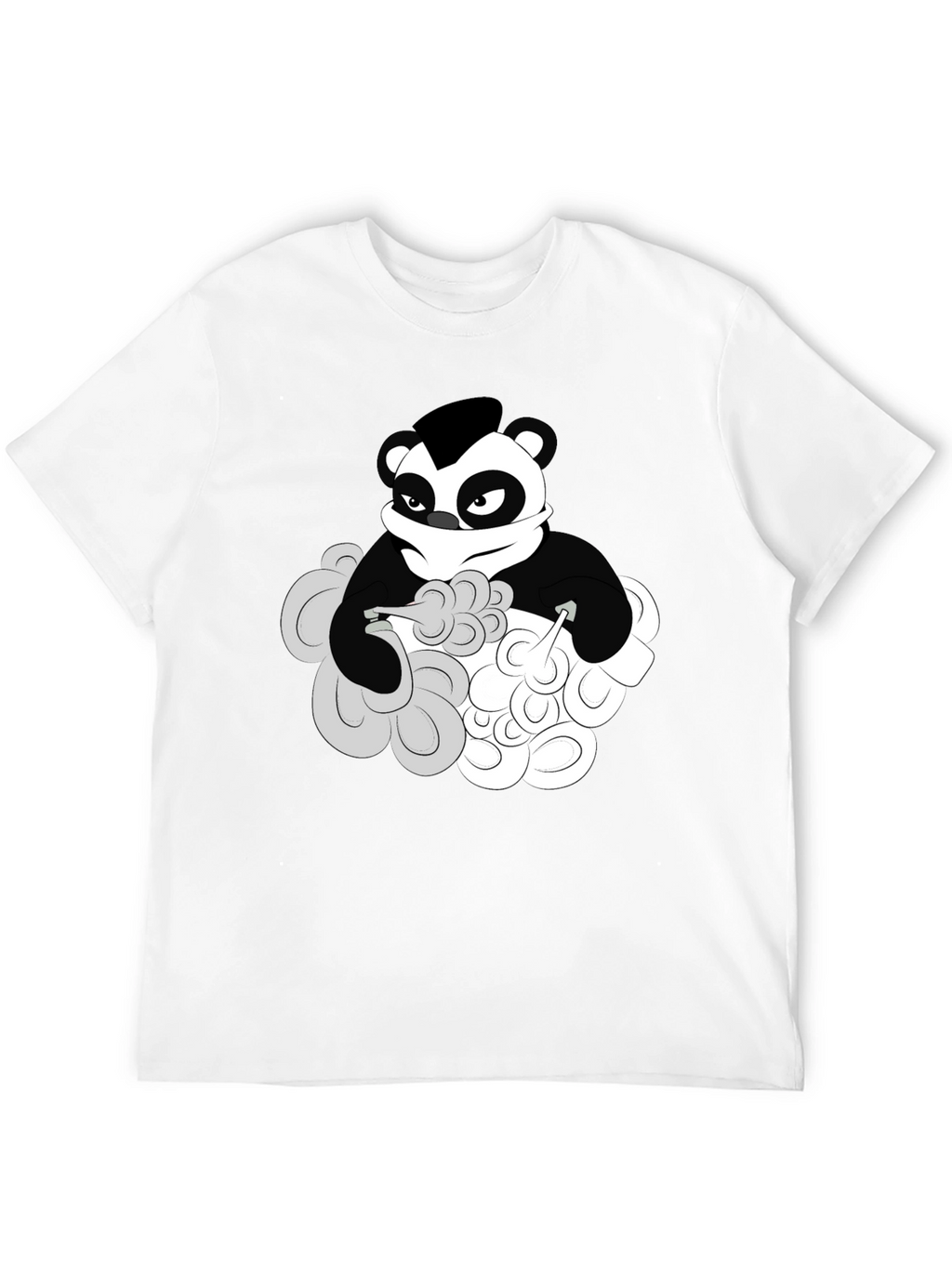 Cool Panda Graphic T-Shirt - Black Cotton Tee