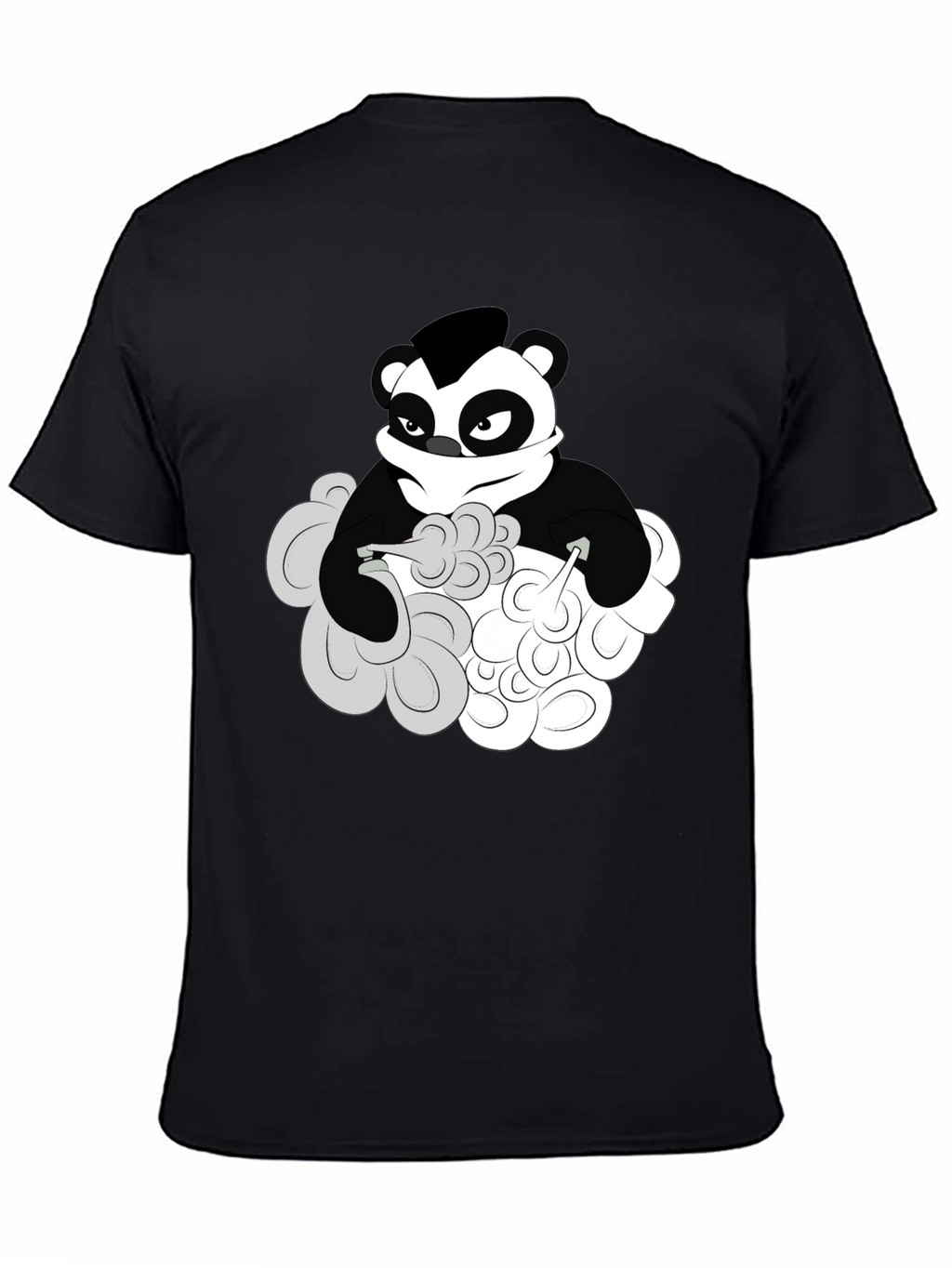 Cool Panda Graphic T-Shirt - Black Cotton Tee