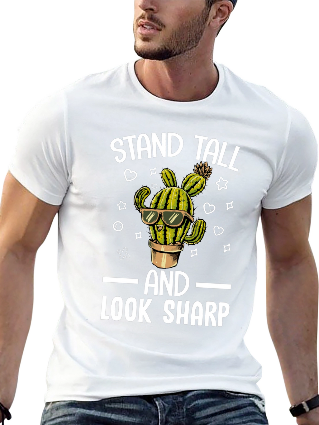 Stand Tall Look Sharp Cactus T-Shirt