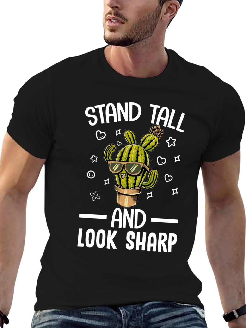 Stand Tall Look Sharp Cactus T-Shirt