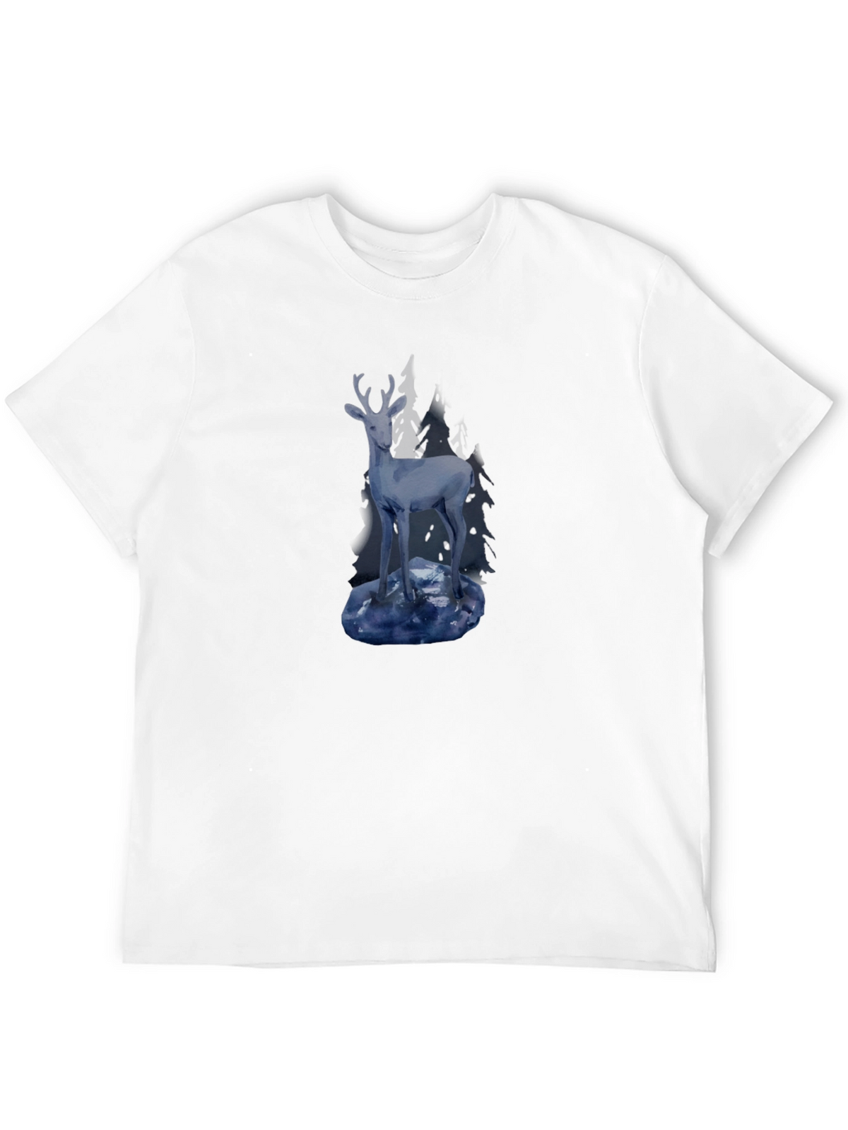 Mens Black Deer Graphic Tee