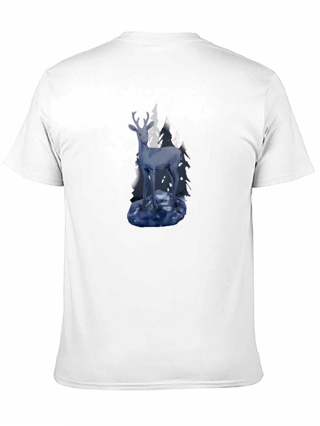 Mens Black Deer Graphic Tee